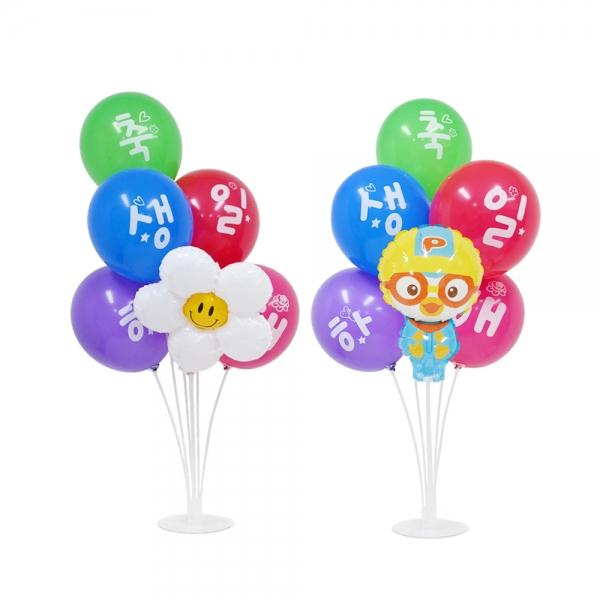 해피파티 생일파티 뽀로로 데이지 생일 풍선 장식세트 이벤트 돌잔치 행사