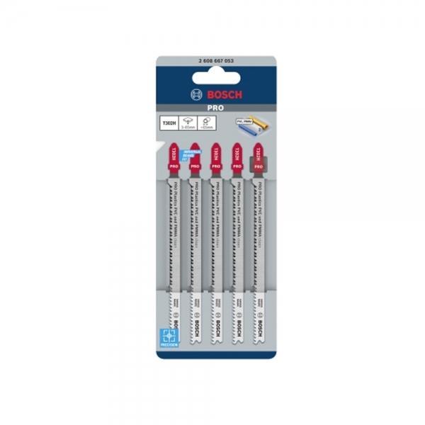 보쉬 T302H PRO 직소날 1판 5pcs 플라스틱 PVC 절단용