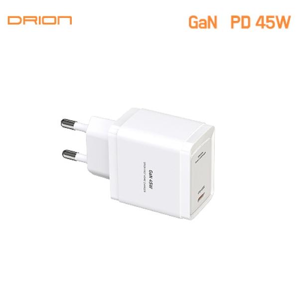 가정용 충전기 드리온 가정용 GaN PD 45W C포트 충전기 케이블 미포함 D-PD45W-T2