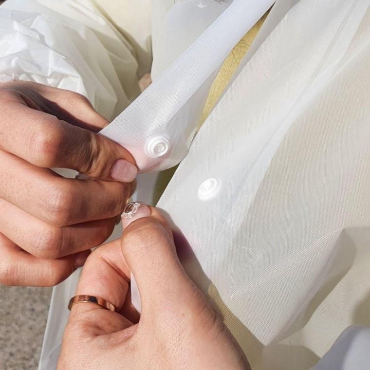 아웃도어 성인용 우비 레인코트 화이트