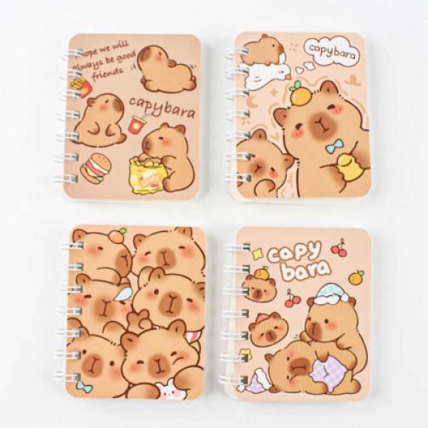 205C] 1000 심플 좌철 수첩 카피바라 (12개세트)