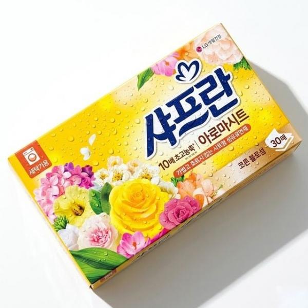 포근하고 깨끗한 코튼 머스크향 시트 섬유유연제 30매