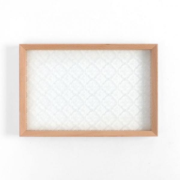 엔틱 플라워 유리트레이 30x20cm 내추럴