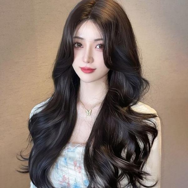 빌드펌 웨이브 긴머리 통가발 브라운