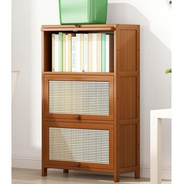 내츄럴 대나무 거실 수납장 3단 60cm