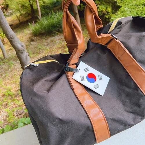 가방이름표 태극기 대한민국 네임택 간편고리 네임태그 단체여행 해외 서원뜰