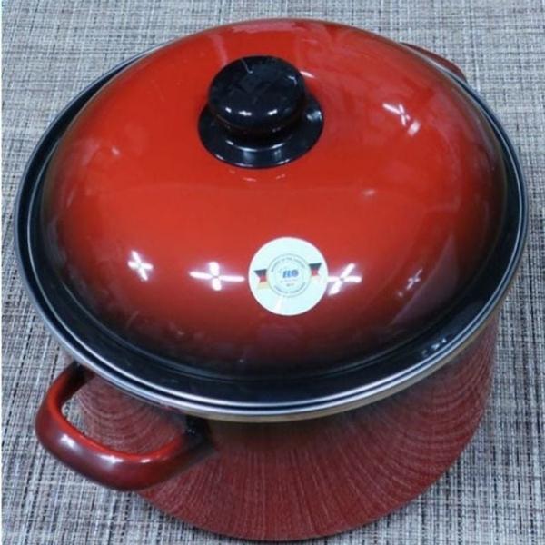 깊은 인덕션 법랑냄비 20cm 곰솥 찜기 들통 찌개 주방 조리도구