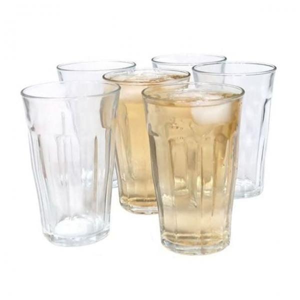 피카디 유리 맥주잔 500ml 6P 텀블러 카페컵 물컵 홈카페 다용도 글라스