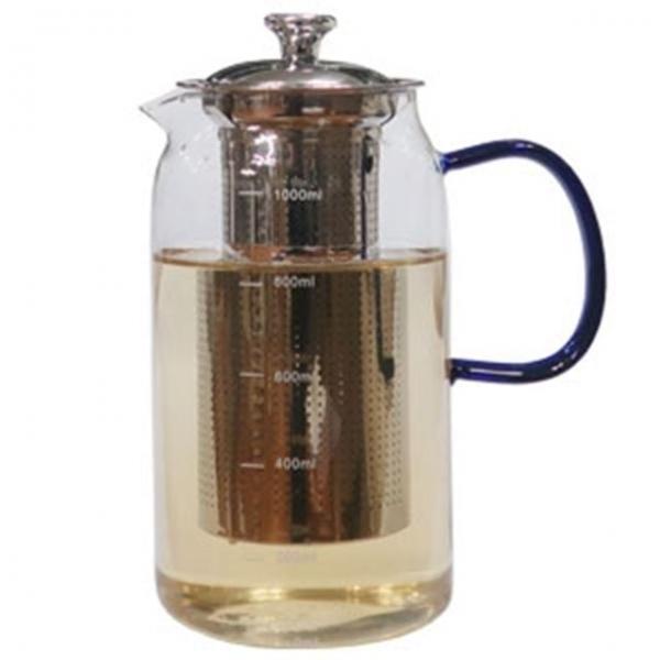 직화 롱 내열 유리포트 1200ml 녹차 물주전자 차망 티포트 다도 찻주전자