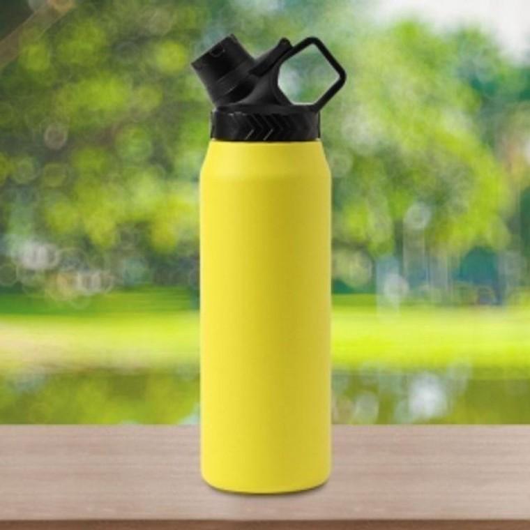 위드미이중스텐보온병(900ml)(옐로우)캠핑보냉병