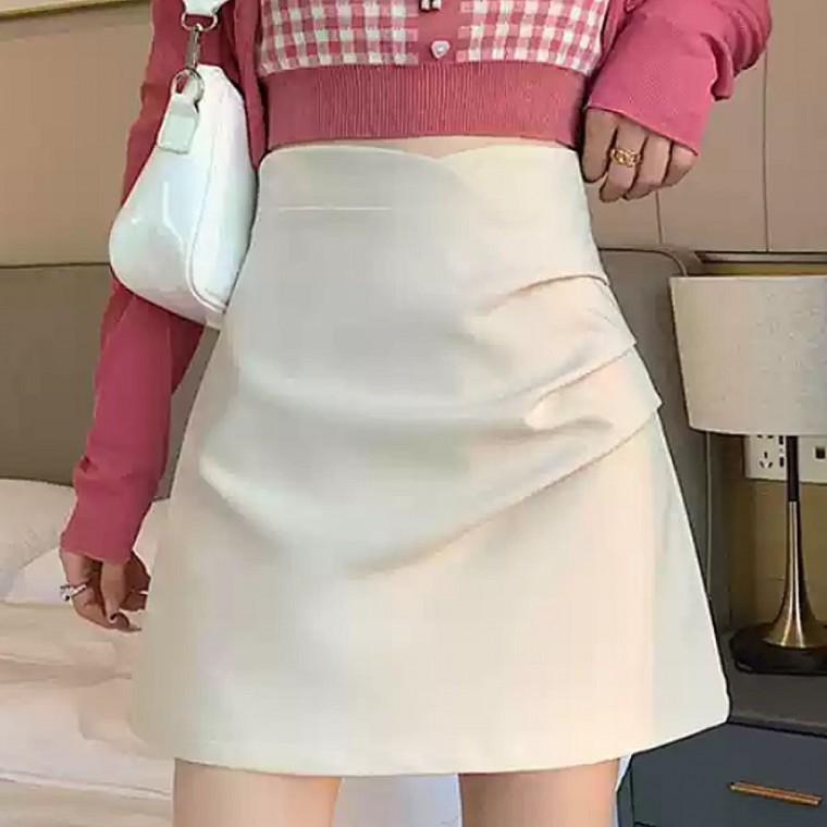 신상 셔링 하이웨스트 캐주얼 여성 스커트 미니 치마