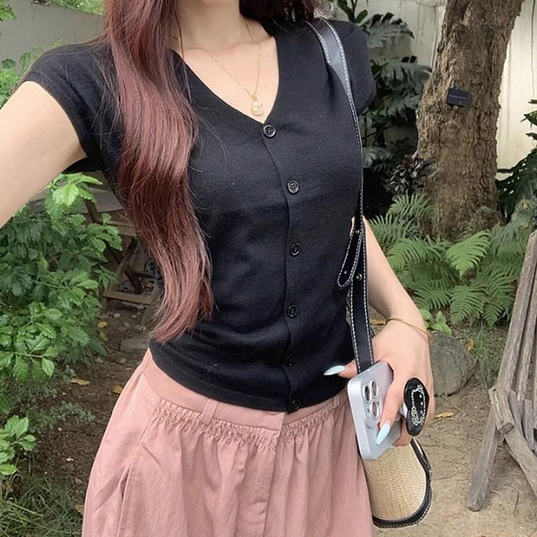 여름 인기 여자 티셔츠 반팔티 신상 캐주얼룩 니트