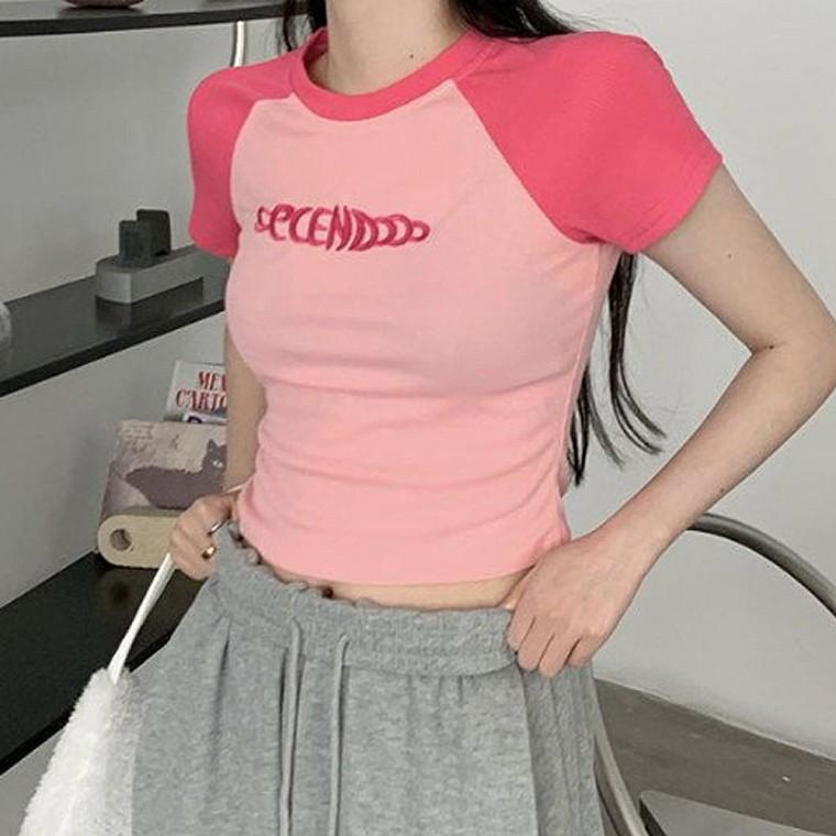 데일리룩 티셔츠 반팔티 크롭 여름 인기 신상 여자