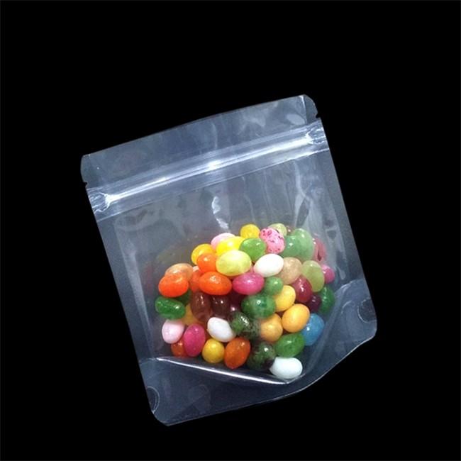투명 PET 지퍼스탠드 가로형 13X12cm 밑5cm 100매