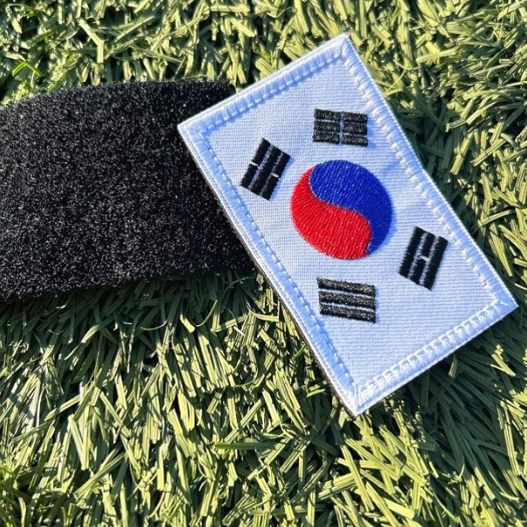 태극기 와펜 찍찍이 자수패치 군인 국경일 한국 여행기념품 코리아