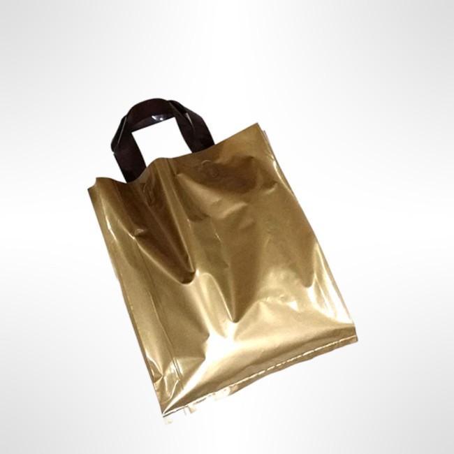 질긴 PE 손잡이 선물 봉투 골드 26X32cm 옆6cm 50매