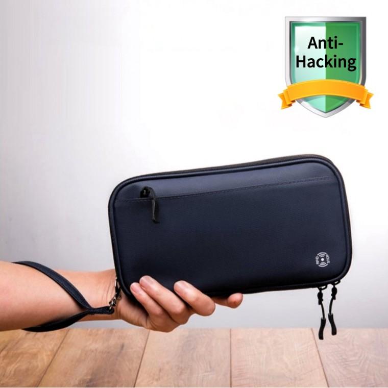 강력보안 Anti-Hacking RFID 여권 클러치백 지갑 크로스백
