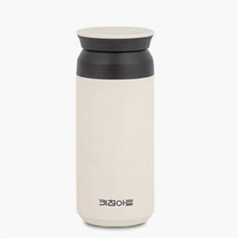 보온 보냉 휴대용 보틀 흰색 350ML 라팔 텀블러 물병