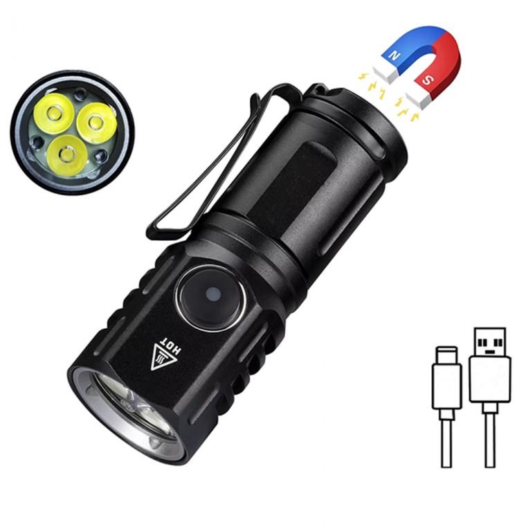 3Ea P35 LED 충전식 미니 야외 서치라이트 랜턴 손전등 후레쉬 DJDBL536