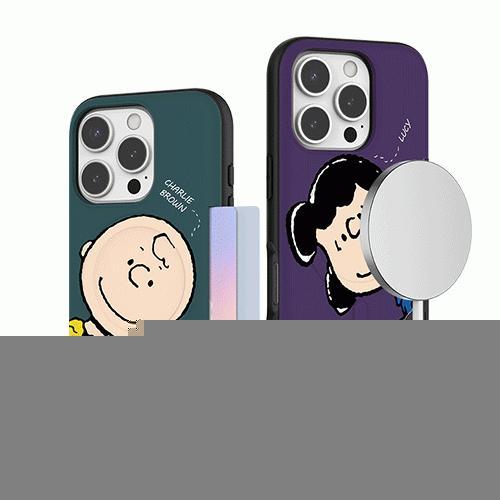 (정품) 스누피 헬로 프렌즈 투카드 맥세이프 범퍼 케이스 S26 A36 17 16 15 S25 S24 A16