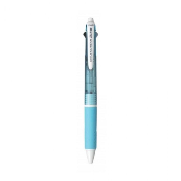 유니 제트스트림 2&1 2색 볼펜 샤프 0.7mm 라이트블루 필기 업무 사무 선물