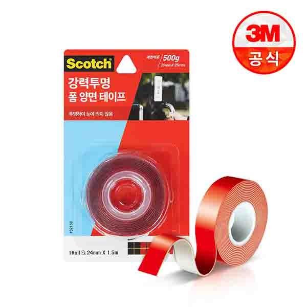 스카치 강력 투명 폼 양면 테이프 3215C 24mm x 1.5m