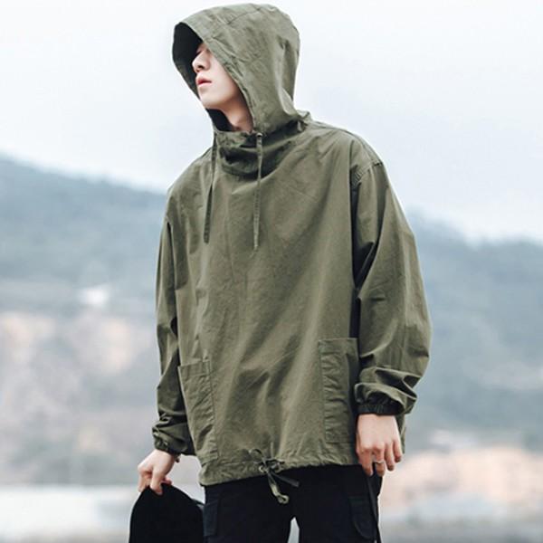 올드스쿨룩 빅포켓 남성 아노락 후디티 INSUM49