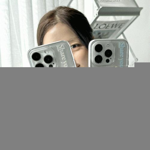 시미 트라이코지 쉐어 웨이브 미러 스마트톡 카드투명하드케이스
