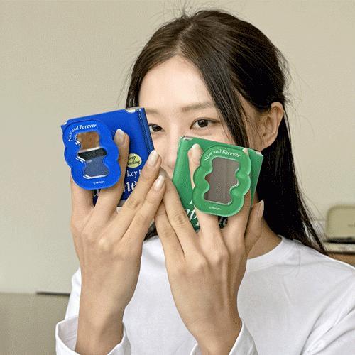 시미 트라이코지 쉐어 웨이브 미러 스마트톡 갤럭시Z플립시리즈 카드 3D곡면하드케이스