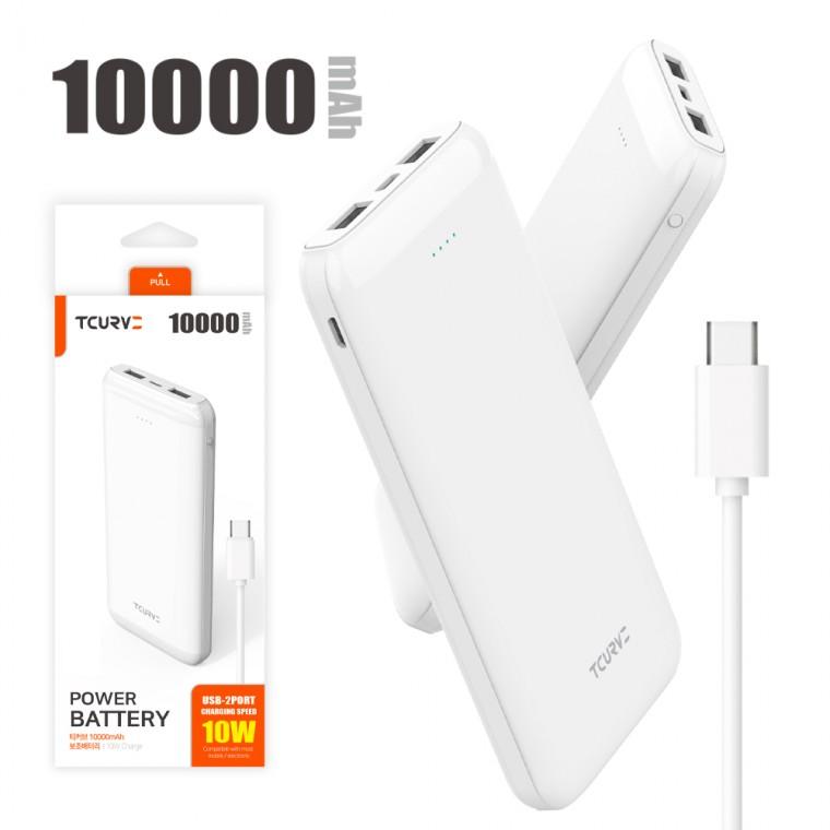 티커브 2A 10W 10000mah 2포트 올인원 보조배터리 (배터리 충전기 핸드