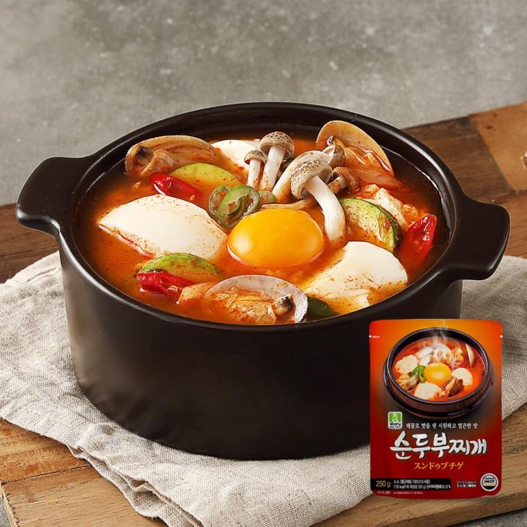 간편 맛집 순두부찌개 양념 250g 3개