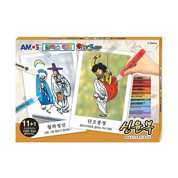 아모스 글라스데코 스티커 신윤복 11+1색