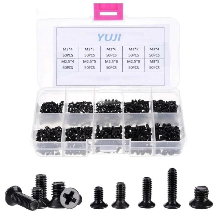 SelM 컴퓨터 나사 500PCS 세트 PC 조립 메인보드 하드디스크 CD롬 SSD