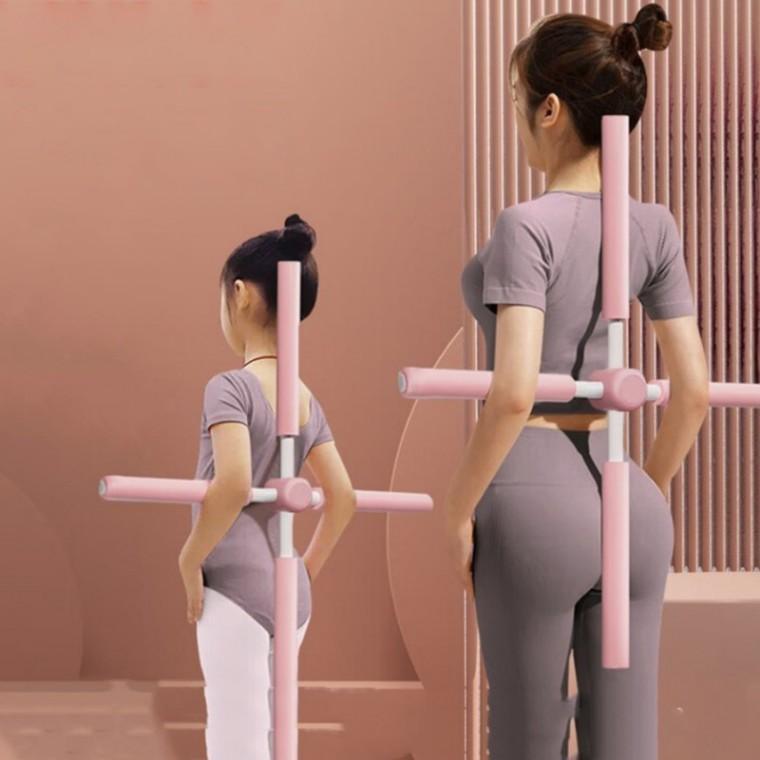 SelM 그린 자세 교정기 교정 목 말린 어깨 허리 굽은등 스트레칭 요가 기구 막대 바 체형
