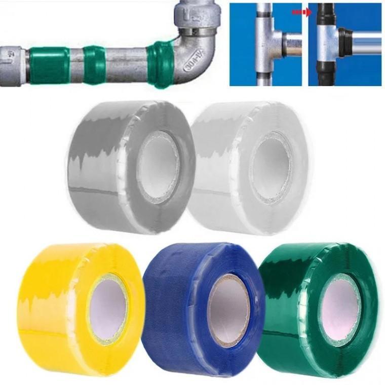 SelM 25mm x 1.5m 그레이 초강력 방수 테이프 실리콘 접착 부틸 배관 욕실 누수 방지