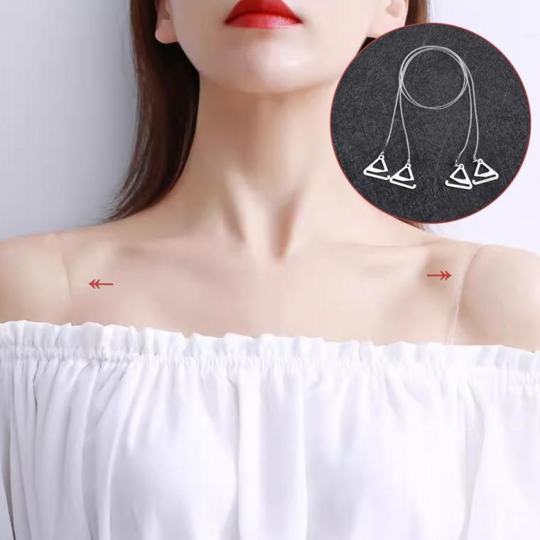 슬림 브라끈 투명 누드 속옷끈 0.1cm 여성브래지어끈