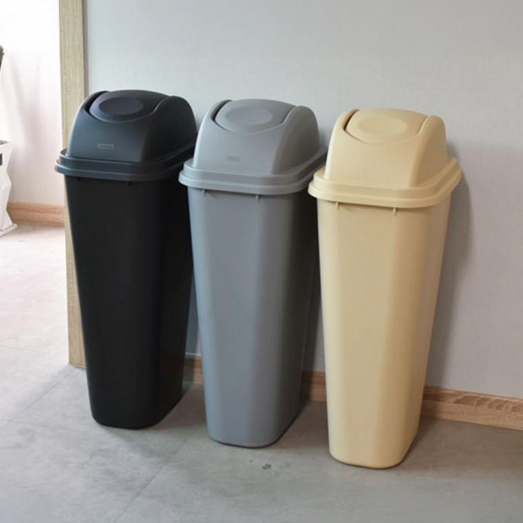 PP 쉬윙뚜껑 다용도휴지통 50L