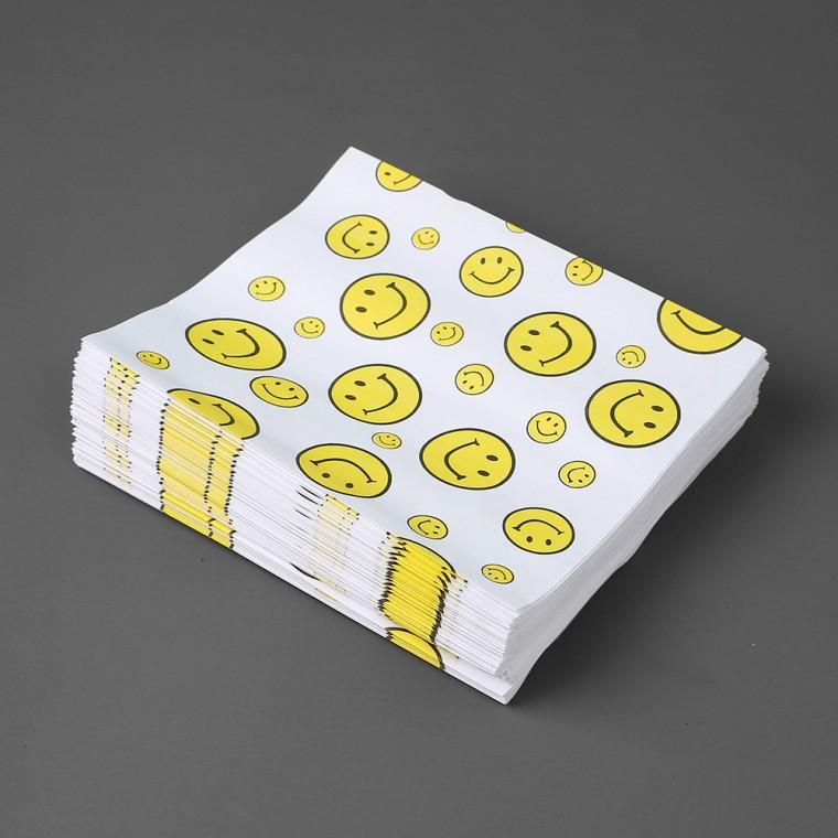 옐로 스마일 페이퍼백 답례품 선물백 M형 90p 17x20