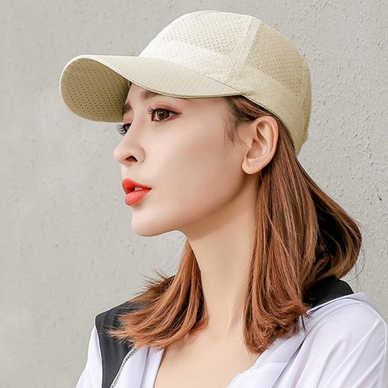 통풍우수 스포츠 캡모자 메쉬캡 등산모자 (베이지)