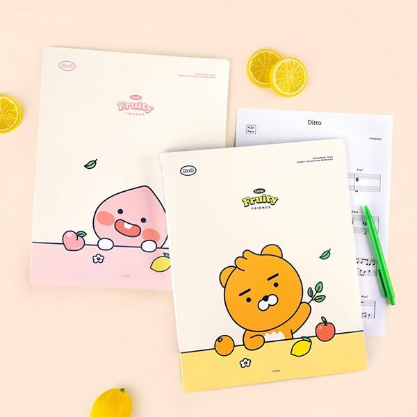 카카오프렌즈 프루티 클리어 파일 화일 40p