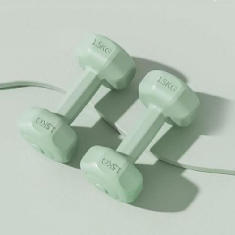 바디필컬러육각덤벨아령2개세트(15kg)(그린)