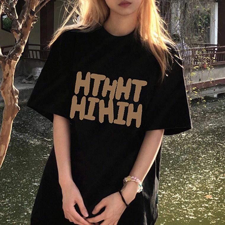 티셔츠 여자 프린팅 반팔티 여름 패션 캐주얼 오버핏