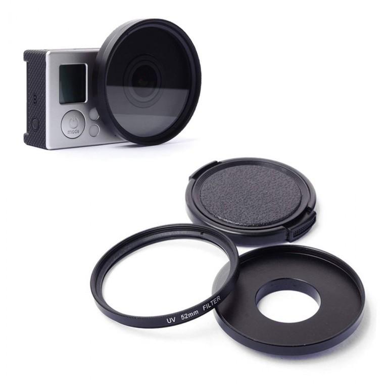 고프로 4 3 액션캠 호환 UV 렌즈 52mm 보호 필터 커버