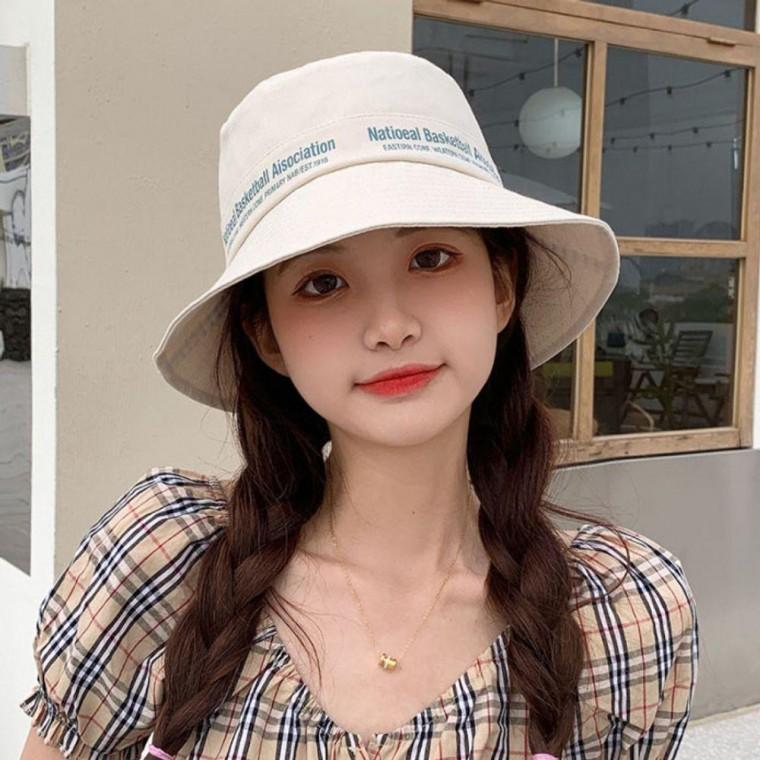 미들 레터링 스트랩 벙거지 모자 선캡 썬캡 썬캡 벙거지 밀짚 여자 여성 예쁜 밀집 모자 면 여름 선캡