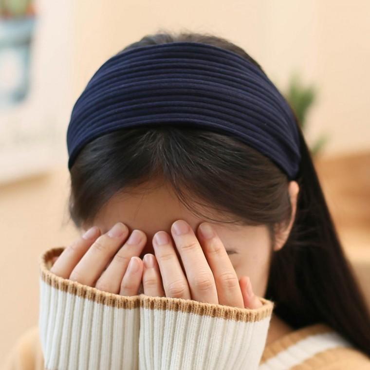 머리띠 면 골지 헤어밴드