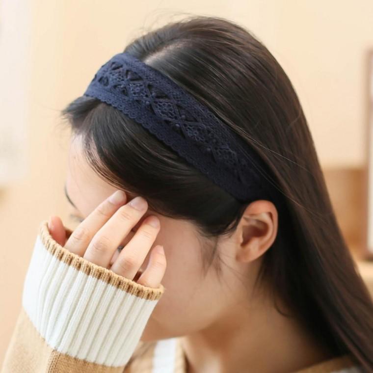 머리띠 패션 포인트 레이스 헤어밴드