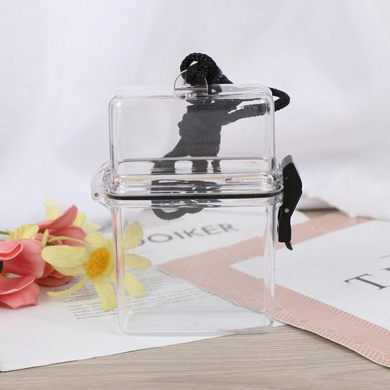 포카케이스 카드 보관 수납 투명 아크릴 목걸이 PP-10147