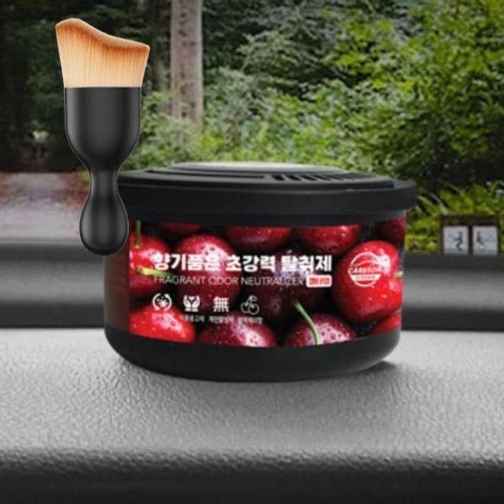 향기품은 자동차 탈취제 초강력 냄새 제거제 블랙체리 다용도 먼지 브러쉬 세트