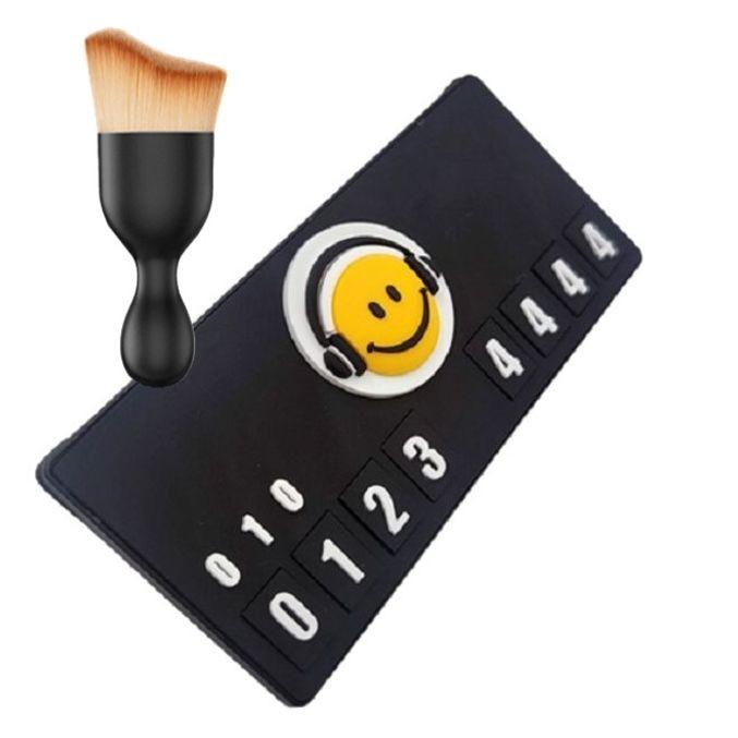 오토컴 주차번호판 자동차 전화번호판 연락처 알림판 다용도 먼지 브러쉬 세트