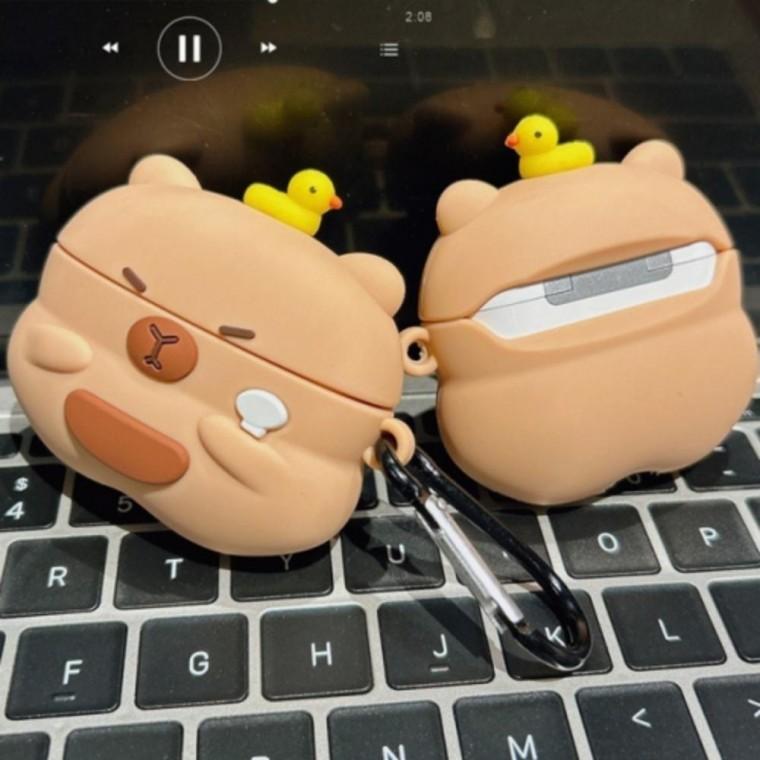 무선 이어폰 에어팟 보호 카피바라 캐릭터 실리콘 케이스
